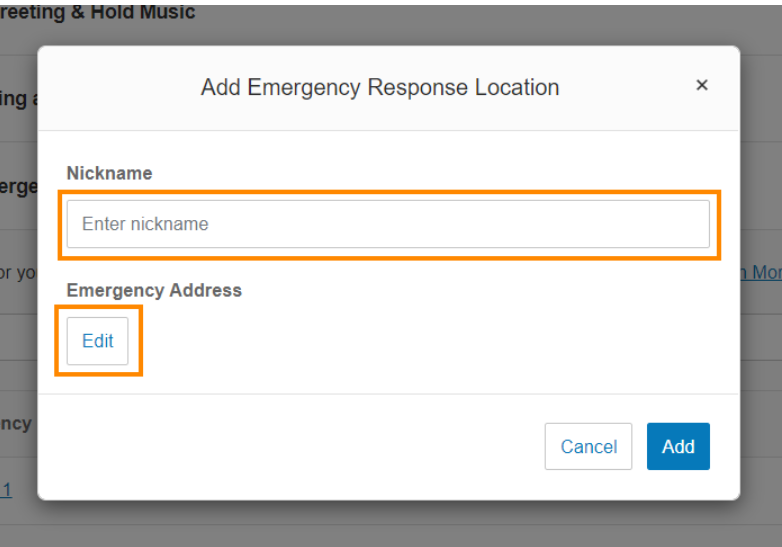 How do I update my emergency address for my RingCentral phone?